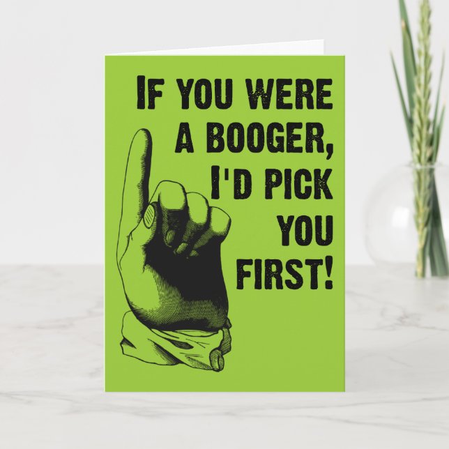 Booger te elige la primera tarjeta de saludo diver (Anverso)