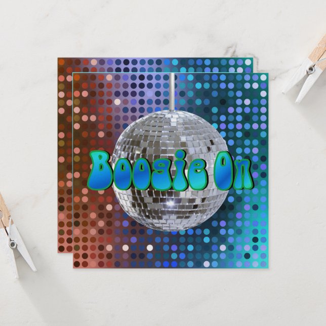 ¡Boogie On! 1 Invitaciones (Anverso/Reverso In Situ)