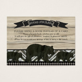 Book Boy Baby Shower Lumberjack Oso trenzado en cu