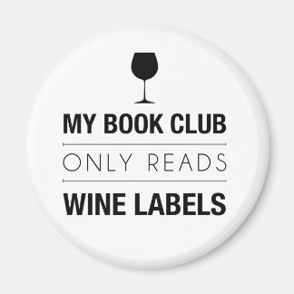Book Club lee el imán de las etiquetas de vino
