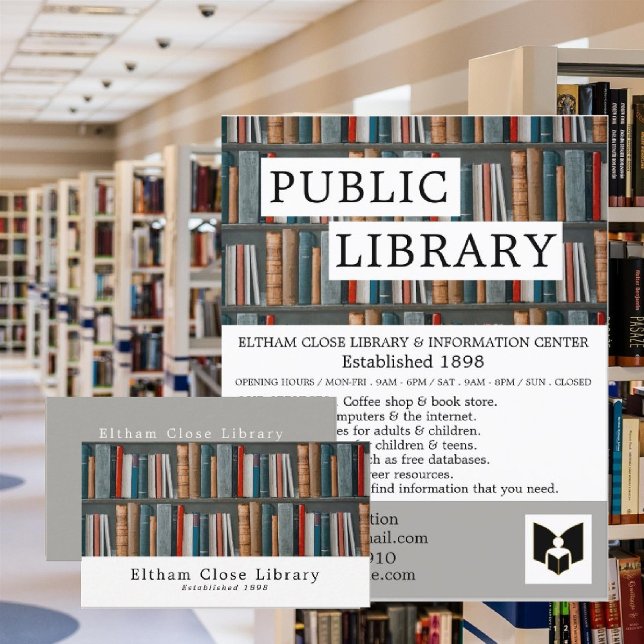 Book Display, Library Advertising Flyer (Subido por el creador)