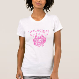 Bookish Coquette Girly Camisa Rosa Feminina