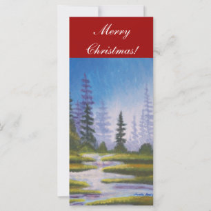 Bookmarker Merry Christmas Pine Forest