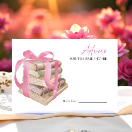 Books Bridal Shower Advice para la tarjeta de novi