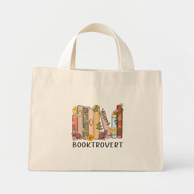 Booktrovert pequeña bolsa de compras (Frente)