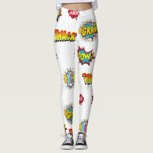Boom Boom Pow Expresiones Cómicas Leggings
