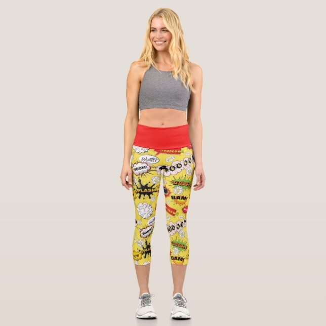 Boom, Crash y Splash Capri Leggings (Anverso)