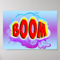 Boom de arte cómico palabra burbuja con explicació