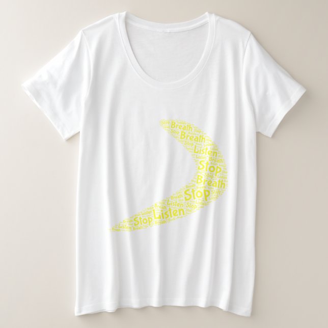 Boomerang Alto, respiro, escucha (Anverso del diseño)