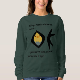 Boomerange de sudadera básica verde 'brillo en los