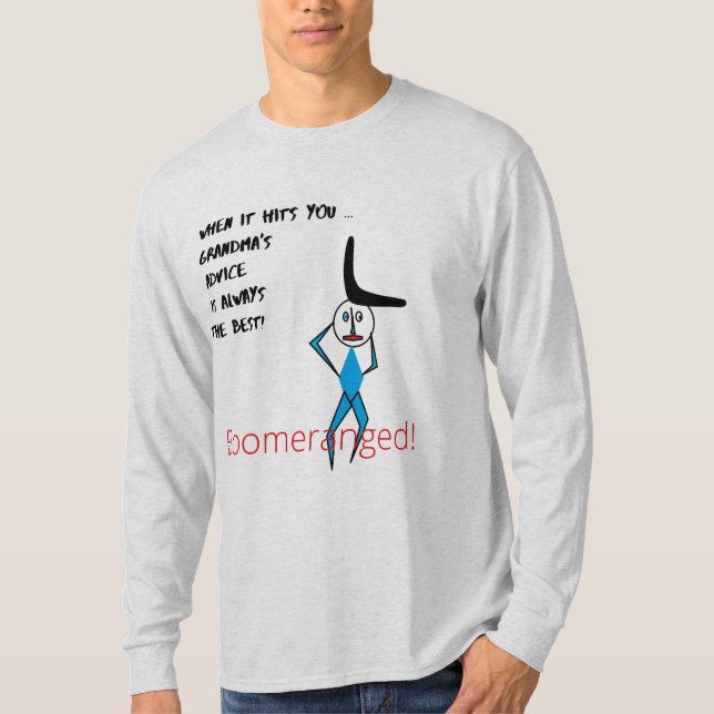 Boomeranged de camiseta de manga larga básica masc (Anverso)