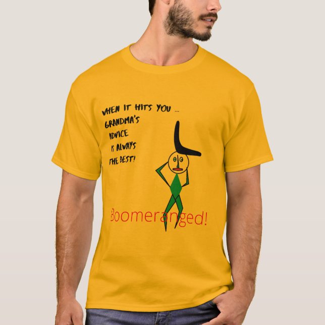 Boomeranged de camiseta masculina (Anverso)