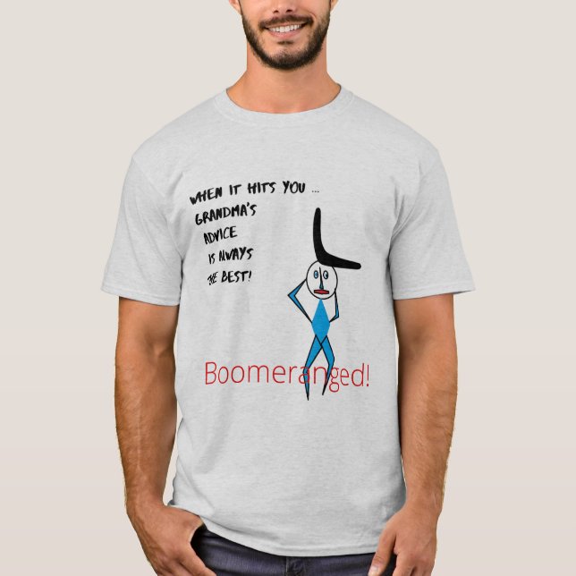 Boomeranged de camiseta masculina (Anverso)