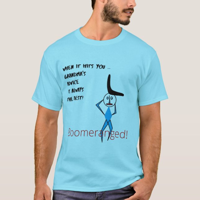 Boomeranged de camiseta masculina (Anverso)