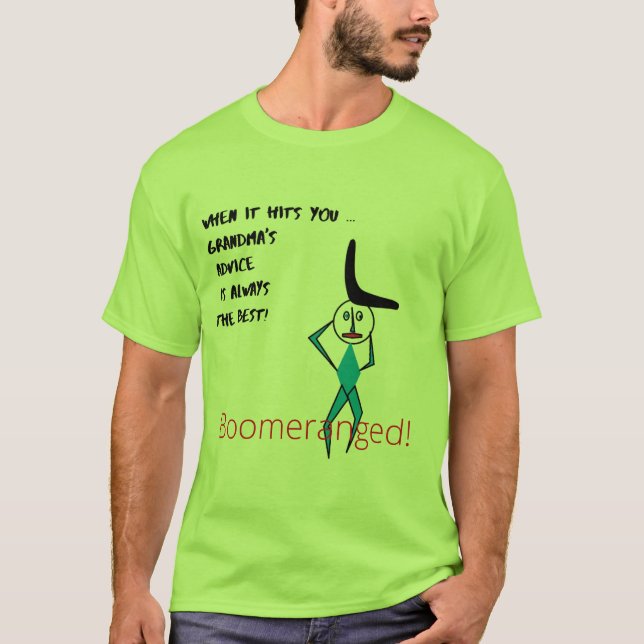 Boomeranged de camiseta masculina (Anverso)