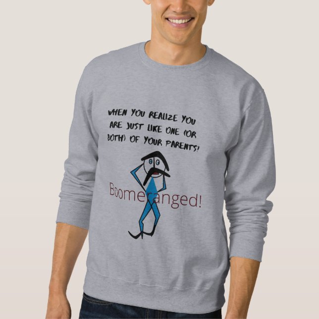 Boomeranged de sudaderas básicas masculinas (Anverso)
