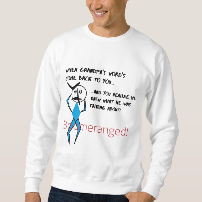 Boomeranged de sudaderas básicas masculinas (Anverso)