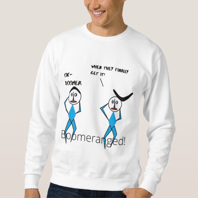 Boomeranged de sudaderas básicas masculinas (Anverso)
