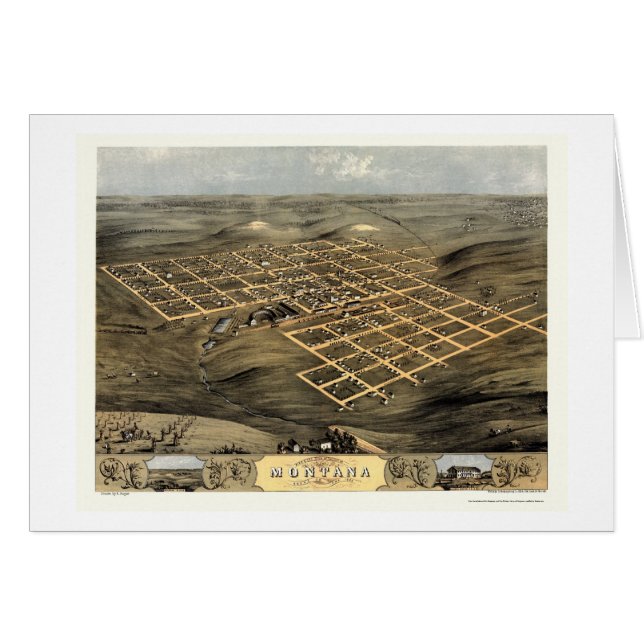 Boone (Montana), mapa panorámico de IA - 1868 (Anverso (Horizontal))