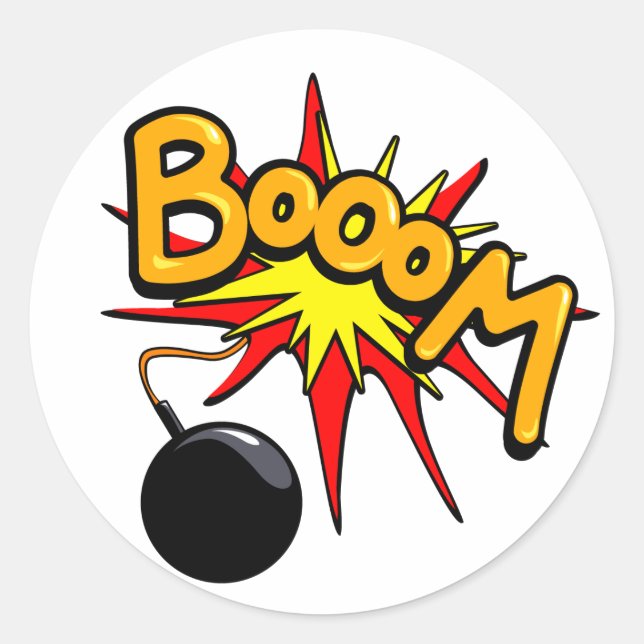 ¡Booom! Pegatina (Anverso)