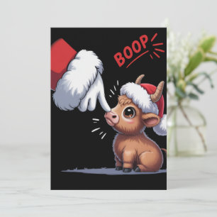 Boop Mano Navidad Vaca Highland Santa Granjero