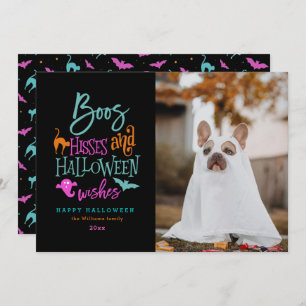Boos Hisses y Halloween Desean tarjetas de fotos