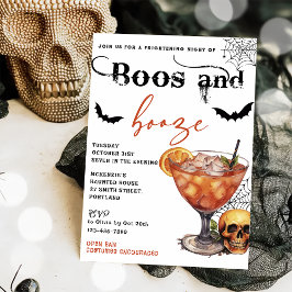 Boos Y Booze Invitación A La Fiesta De Halloween