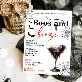 Boos Y Booze Invitación A La Fiesta De Halloween