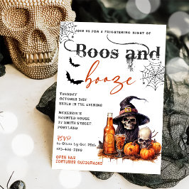 Boos Y Booze Invitación A La Fiesta De Halloween