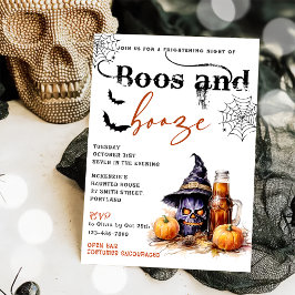 Boos Y Booze Invitación A La Fiesta De Halloween