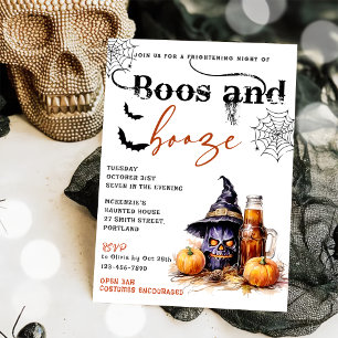 Boos Y Booze Invitación A La Fiesta De Halloween