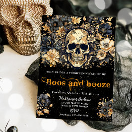 Boos Y Booze Invitación A La Fiesta De Halloween