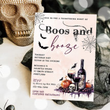 Boos Y Booze Invitación A La Fiesta De Halloween