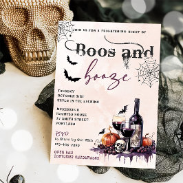 Boos Y Booze Invitación A La Fiesta De Halloween