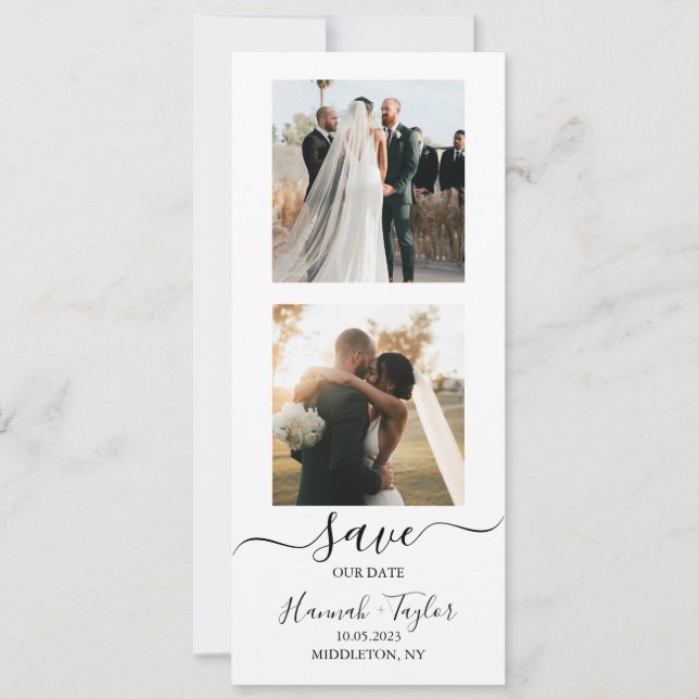 Booth Strip Wedding Save the Date (Anverso)