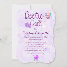 "bootie call" baby ducha invitación
