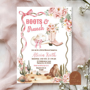 Boots and Brunch Bridal Shower Invitación