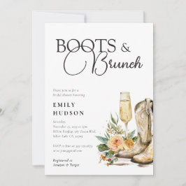 Boots and Brunch Western Bridal Shower Invitación