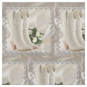 Boots de Boda occidental con tela de flores