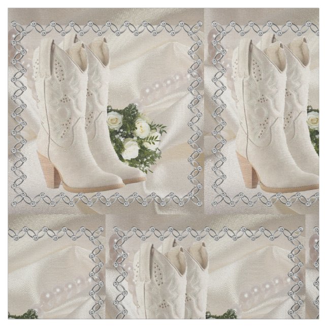 Boots de Boda occidental con tela de flores (Retal)