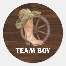 Boots florales de madera rústica o Pegatina de equ