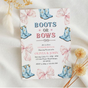 Boots o arcos Género revelan invitación rosa y azu