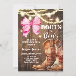 Boots o Bows Género Revelan Invitación del partido