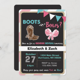 Boots o Bows Género Revelar Invitación