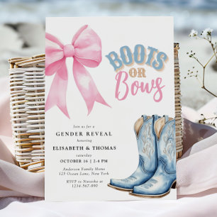 Boots o Bows Género Revelar Invitación