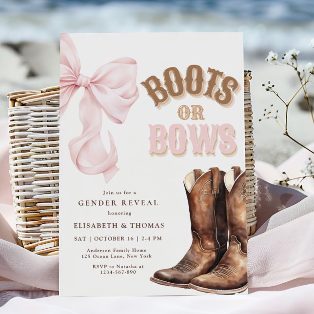 Boots o Bows Género Revelar Invitación (Subido por el creador)
