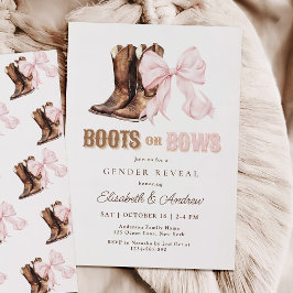 Boots o Bows Género Revelar Invitación