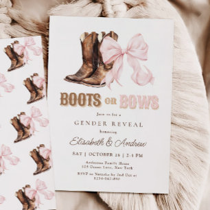 Boots o Bows Género Revelar Invitación