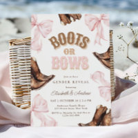 Boots o Bows Género Revelar Invitación