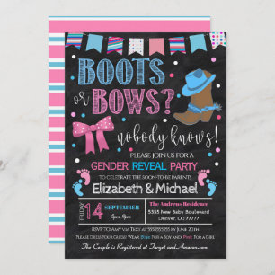 Boots o Flechas Género Revelar Invitación